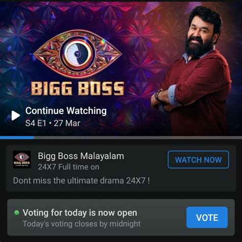 bigg boss malayalam online voting.